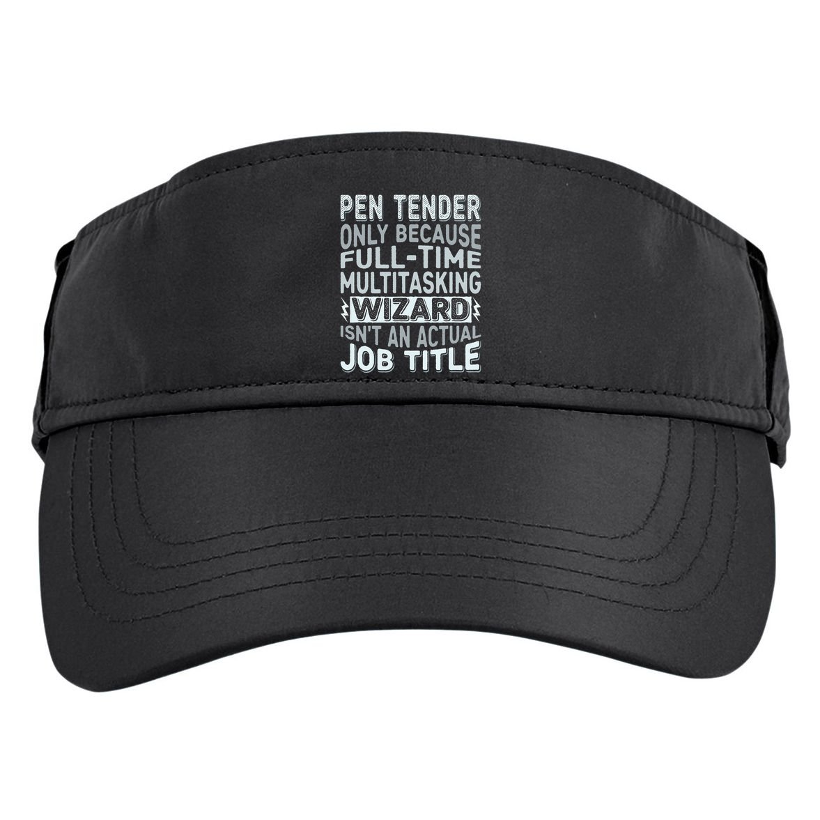 Wizard Job Title Quote Funny Pen Tender Adult Drive Performance Visor