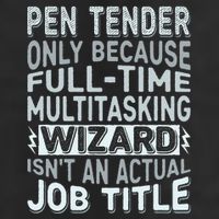 Wizard Job Title Quote Funny Pen Tender 11oz C Handle Ceramic Mug