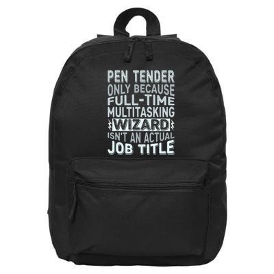 Wizard Job Title Quote Funny Pen Tender 16 in Basic Backpack