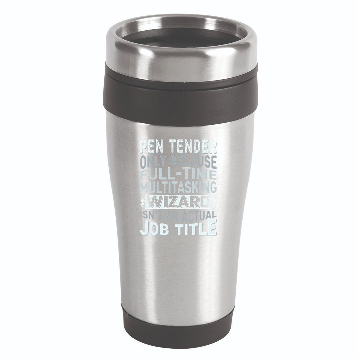Wizard Job Title Quote Funny Pen Tender 16oz Travel Tumbler