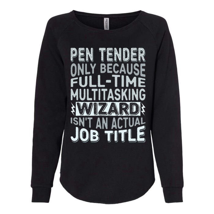 Wizard Job Title Quote Funny Pen Tender Womens California Wash Sweatshirt