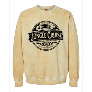 Wdw Journey To Rides Cruise And Attractions Jungle Colorblast Crewneck Sweatshirt