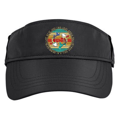 Were Just Two Lost Soul Swimming In A Fish Bowl Hippie Fish Gift Adult Drive Performance Visor