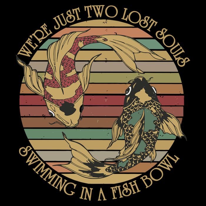 WeRe Just Two Lost Souls Swimming In A Fish Bowl Short Acrylic Beanie