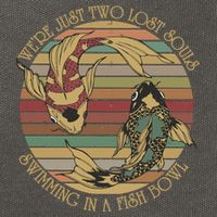 WeRe Just Two Lost Souls Swimming In A Fish Bowl Cotton Canvas Backpack