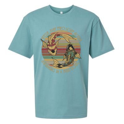 WeRe Just Two Lost Souls Swimming In A Fish Bowl Sueded Cloud Jersey T-Shirt