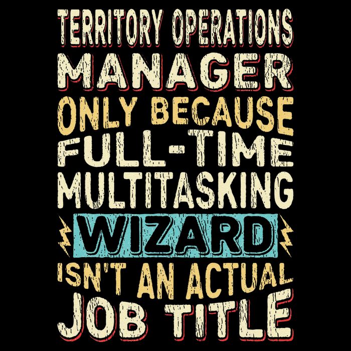 Wizard Job Title Quote Funny Territory Operations Manager 7-Panel Snapback Hat