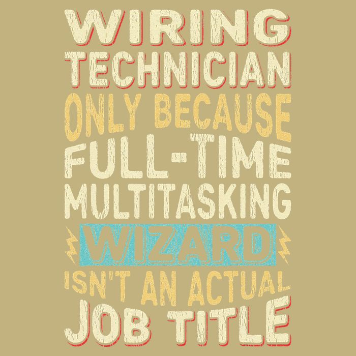 Wizard Job Title Quote Funny Wiring Technician Button