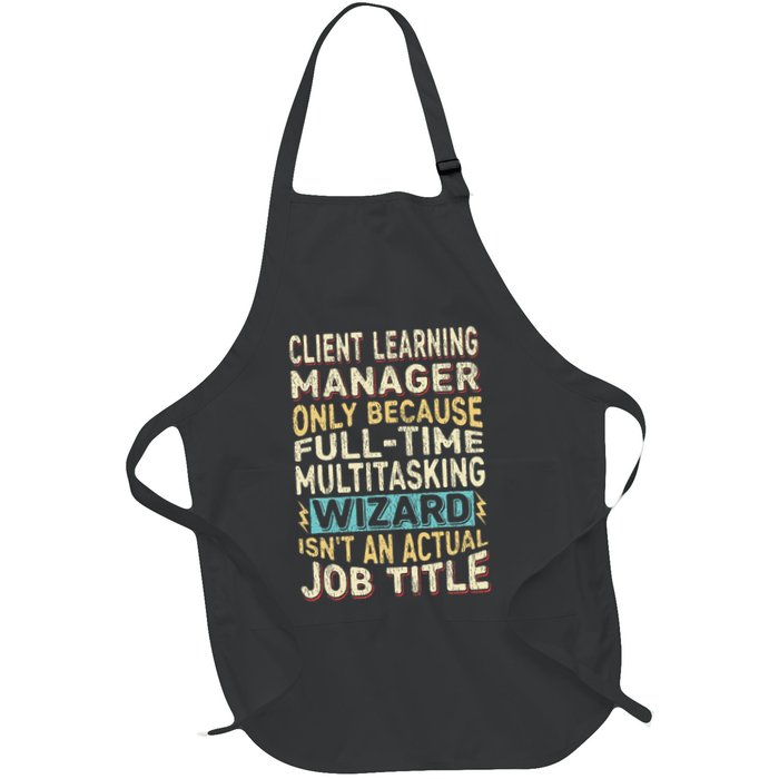 Wizard Job Title Quote Funny Client Learning Manager Apron