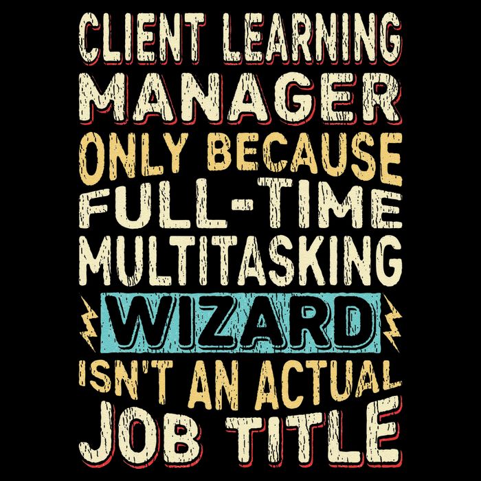 Wizard Job Title Quote Funny Client Learning Manager 7-Panel Snapback Hat