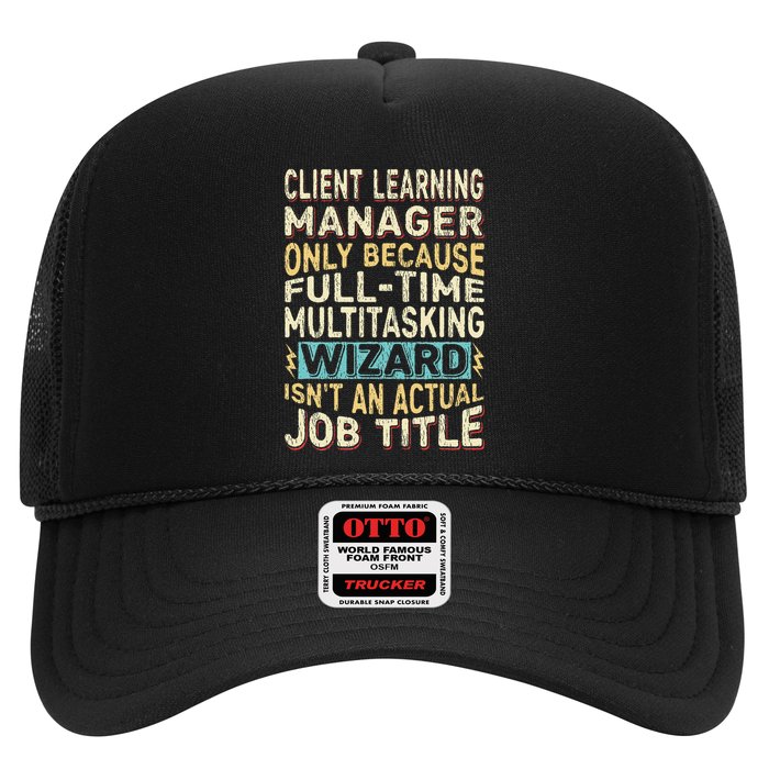 Wizard Job Title Quote Funny Client Learning Manager Hat