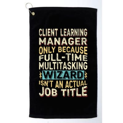 Wizard Job Title Quote Funny Client Learning Manager Golf Towel