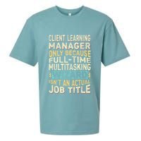 Wizard Job Title Quote Funny Client Learning Manager Sueded Cloud Jersey T-Shirt