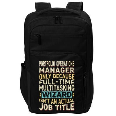 Wizard Job Title Quote Funny Portfolio Operations Manager Impact Tech Backpack
