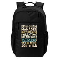 Wizard Job Title Quote Funny Portfolio Operations Manager Backpack