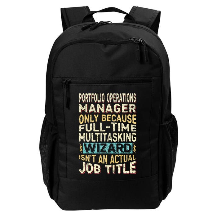 Wizard Job Title Quote Funny Portfolio Operations Manager Backpack