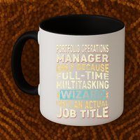 Wizard Job Title Quote Funny Portfolio Operations Manager Mug