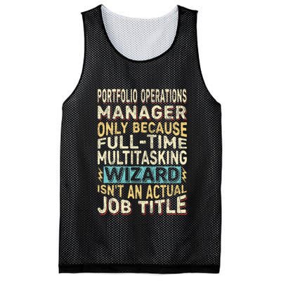 Wizard Job Title Quote Funny Portfolio Operations Manager Mesh Reversible Basketball Jersey Tank