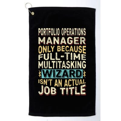 Wizard Job Title Quote Funny Portfolio Operations Manager Golf Towel