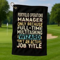 Wizard Job Title Quote Funny Portfolio Operations Manager Golf Towel