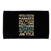 Wizard Job Title Quote Funny Portfolio Operations Manager Microfiber Hand Towel