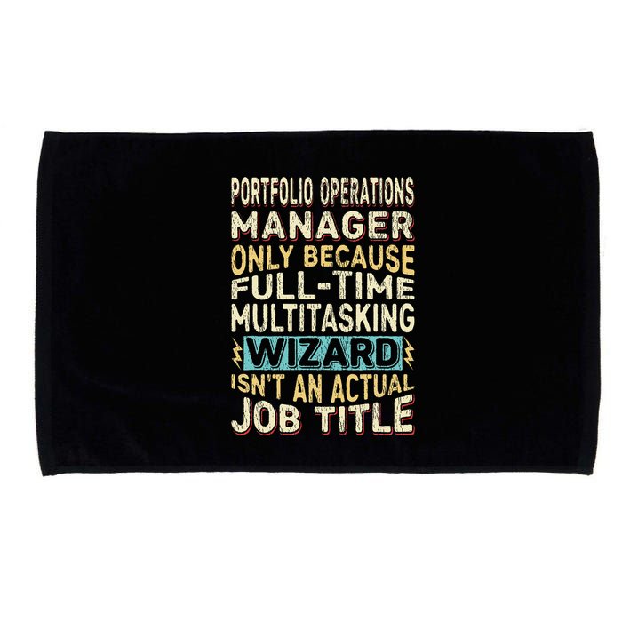 Wizard Job Title Quote Funny Portfolio Operations Manager Microfiber Hand Towel