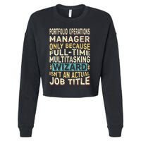 Wizard Job Title Quote Funny Portfolio Operations Manager Cropped Pullover Crew