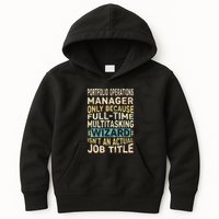 Wizard Job Title Quote Funny Portfolio Operations Manager Kids Hoodie