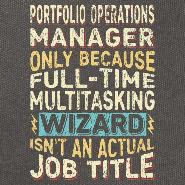 Wizard Job Title Quote Funny Portfolio Operations Manager Cotton Canvas Backpack