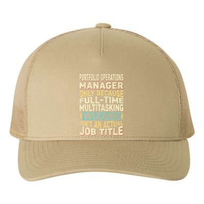 Wizard Job Title Quote Funny Portfolio Operations Manager Yupoong Adult 5-Panel Trucker Hat