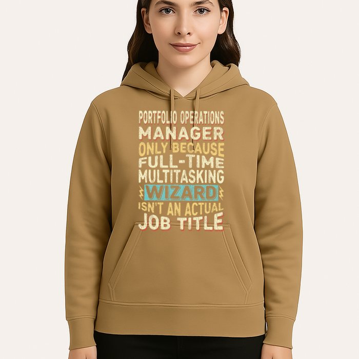 Wizard Job Title Quote Funny Portfolio Operations Manager Hoodie
