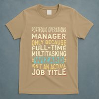 Wizard Job Title Quote Funny Portfolio Operations Manager T-Shirt