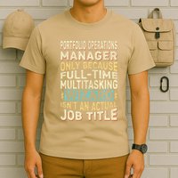 Wizard Job Title Quote Funny Portfolio Operations Manager T-Shirt