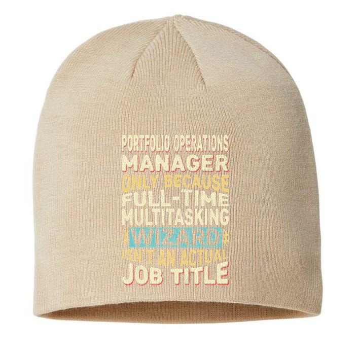 Wizard Job Title Quote Funny Portfolio Operations Manager Sustainable Beanie