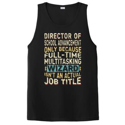 Wizard Job Title Funny Director Of School Advancement PosiCharge Competitor Tank