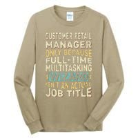 Wizard Job Title Quote Funny Customer Retail Manager Tall Long Sleeve T-Shirt