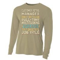 Wizard Job Title Quote Funny Customer Retail Manager Cooling Performance Long Sleeve Crew