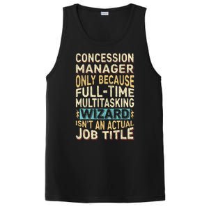 Wizard Job Title Quote Funny Concession Manager PosiCharge Competitor Tank