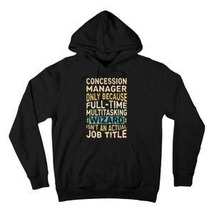 Wizard Job Title Quote Funny Concession Manager Tall Hoodie