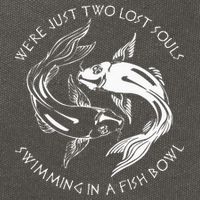 Were Just Two Lost Souls Swimming In A Fish Bowl Love Fan Cotton Canvas Backpack