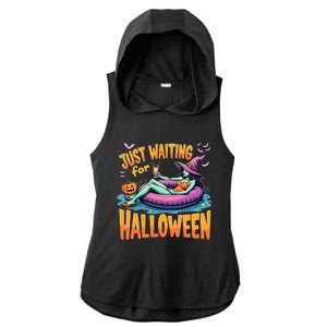 Witch Just Waiting For Halloween Gift Ladies PosiCharge Tri-Blend Wicking Draft Hoodie Tank