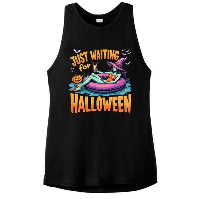 Witch Just Waiting For Halloween Gift Ladies PosiCharge Tri-Blend Wicking Tank