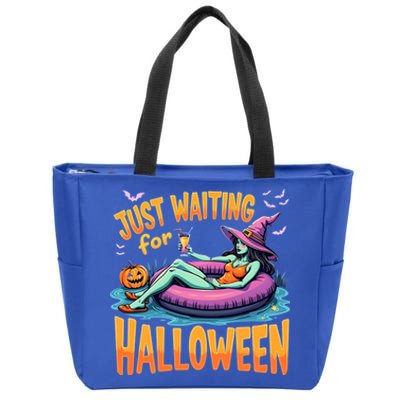 Witch Just Waiting For Halloween Gift Zip Tote Bag