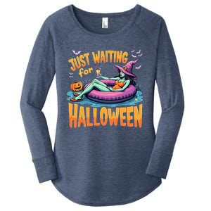 Witch Just Waiting For Halloween Gift Women's Perfect Tri Tunic Long Sleeve Shirt