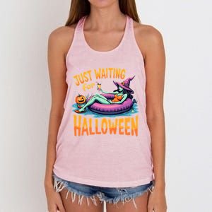 Witch Just Waiting For Halloween Gift Women's Knotted Racerback Tank