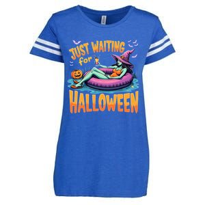 Witch Just Waiting For Halloween Gift Enza Ladies Jersey Football T-Shirt