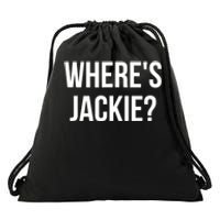 Where's Jackie? Drawstring Bag