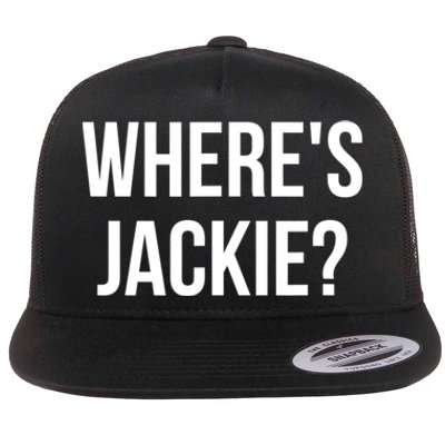 Where's Jackie? Flat Bill Trucker Hat