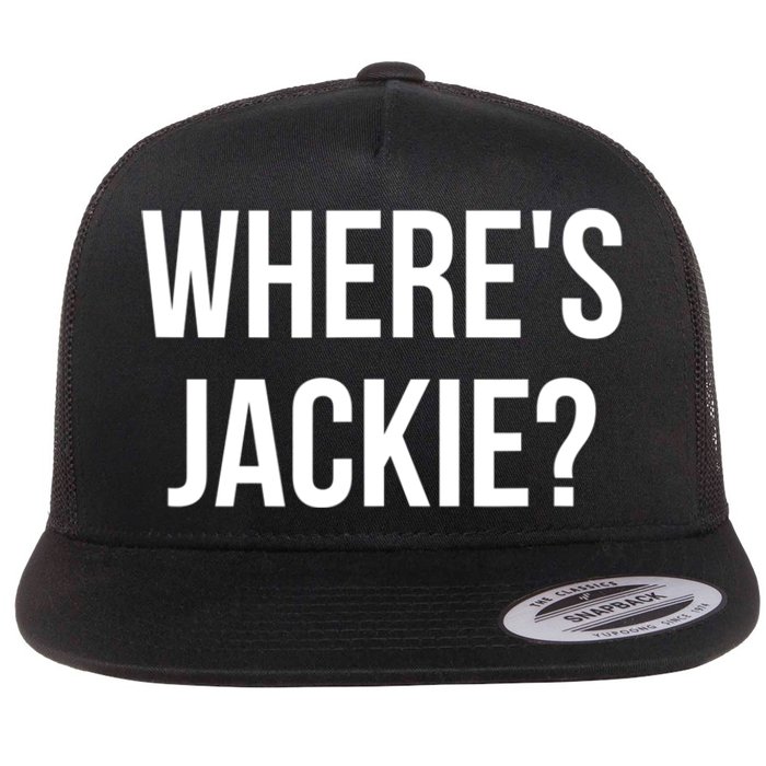 Where's Jackie? Flat Bill Trucker Hat