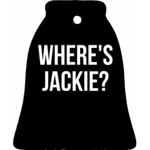 Where's Jackie? Ceramic Bell Ornament